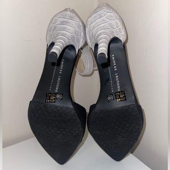 Chinese Laundry Solitaire Black and Gray  Pointy Toe Heels Women Size 10 US - Picture 6 of 6